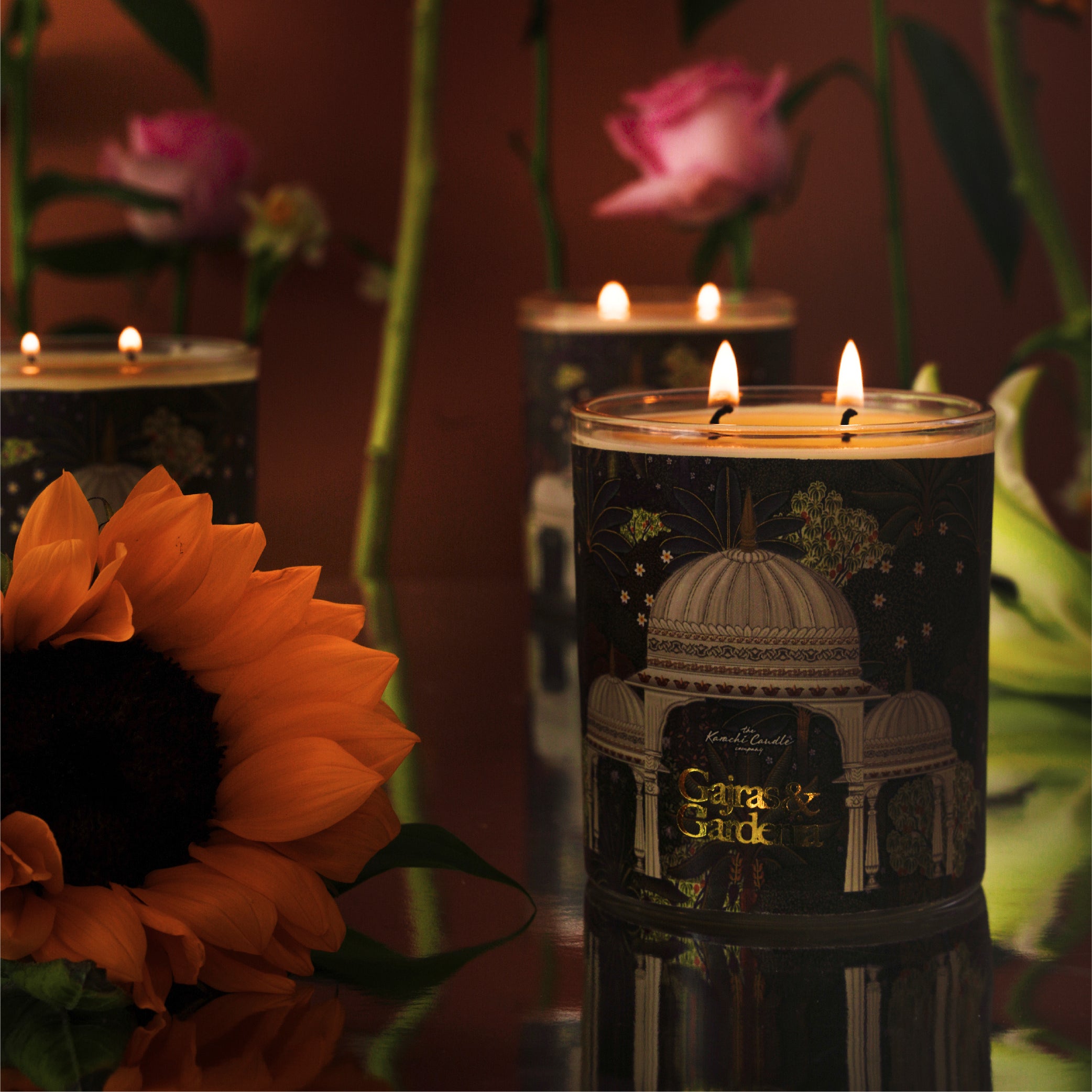 Gajras and Gardenia - Candle